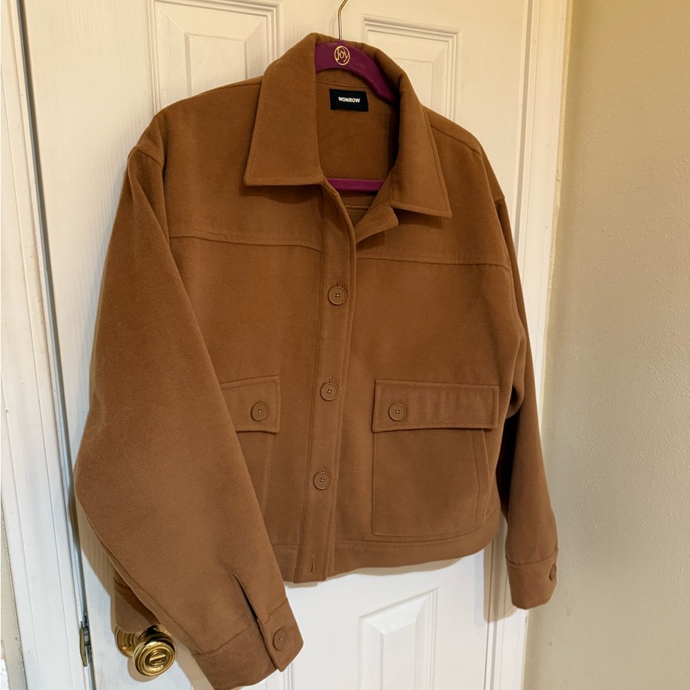 EUC Monrow Weekend Jacket In Golden Brown
